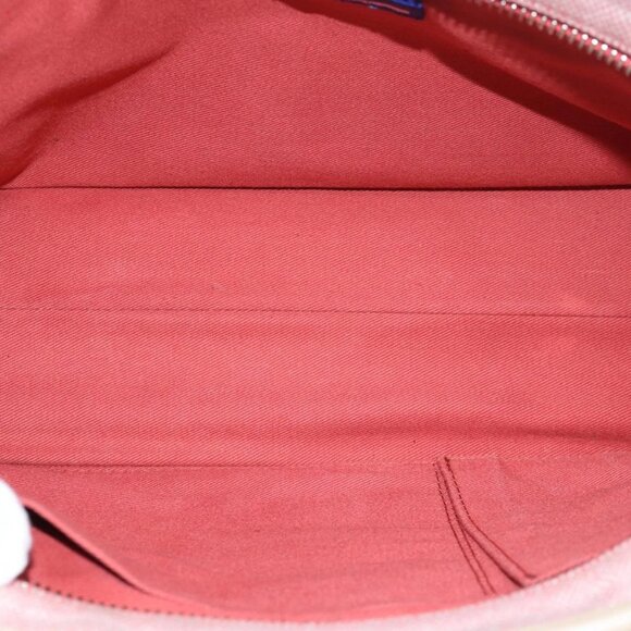 BURBERRY Nova Check Blue Nobel Hand Bag Canvas Pink Beige Auth bs15726 - Picture 11 of 16